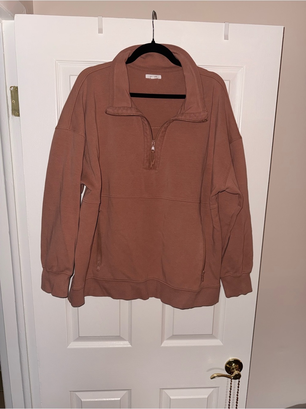 Maurices Dusty Rose Half-Zip Cowl Sweater